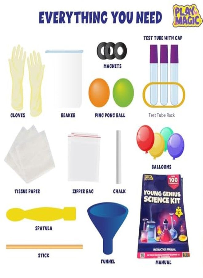 PlayMagic Young Genius Science Kit|Experiments for Multiple Projects & Categories/STEM|Learning & Educational Toy|Slime,Volcano, Bathbomb & Many|Safe/Gift for Kids 8 Year+|Made in India - Image 5